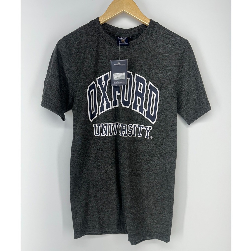 Oxford University T Shirt Mens S Charcoal Grey Collegiate Arch Logo Official New
